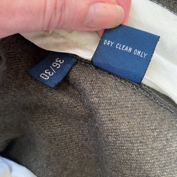 Vtg Polo Ralph Lauren Mens Wool Blend Pants Act. Sz 36x27 Brown Preppy Heritage - Picture 7 of 12